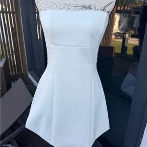 Windsor Strapless White A-Line Mini Dress